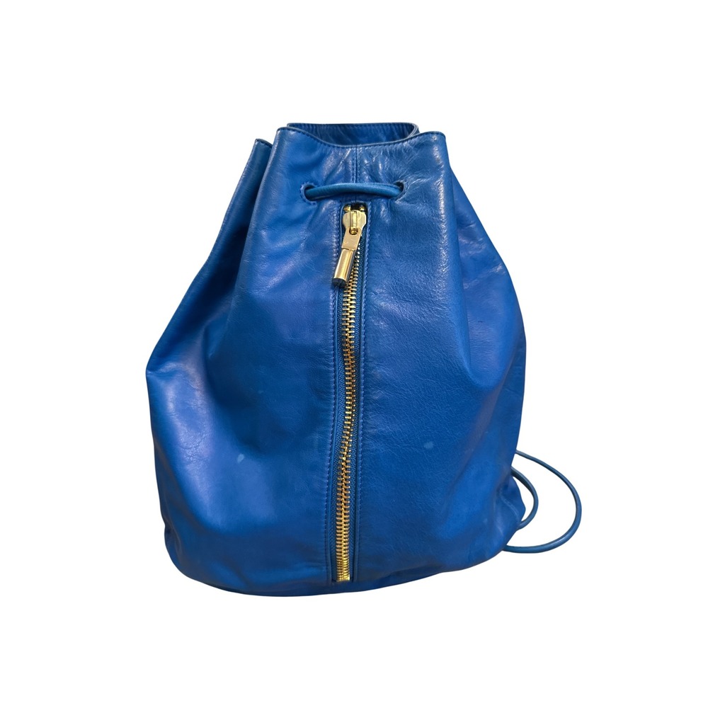 Elizabeth and James Cynnie Backpack Bag‎ Women OS Blue Leather Drawstring
